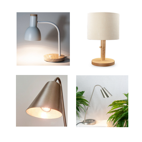 Geschirmte Tischlampen