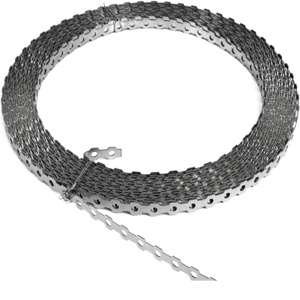 Edelstahl-Lochband GSS25    Breite 12 mm -  25 Meter
