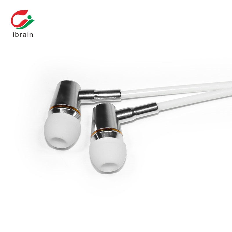 iBrain FC12-C Weiß - Strahlungsarmer Luftschlauch-Kopfhörer