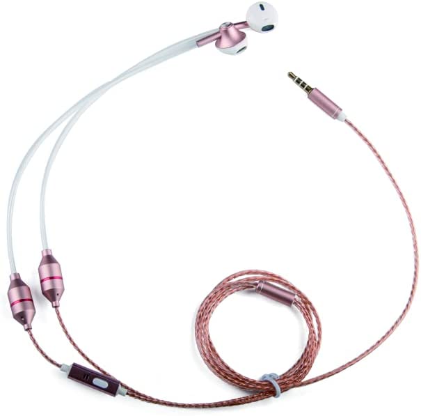 Strahlungsarmer Luftschlauch-Kopfhörer iBrain FC21-Rose