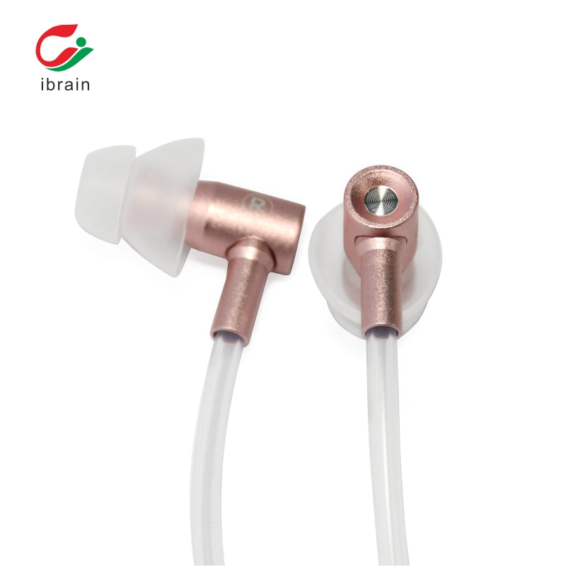 Strahlungsarmer Luftschlauch-Kopfhörer iBrain FC31-E-Rose-Gold