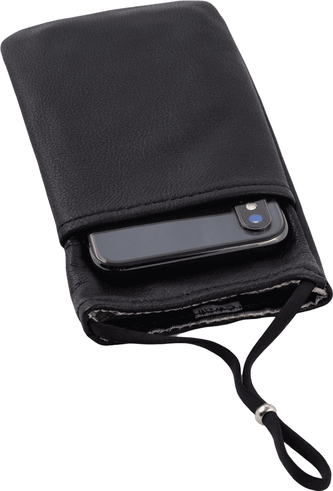 eWall Handytasche Leder schwarz