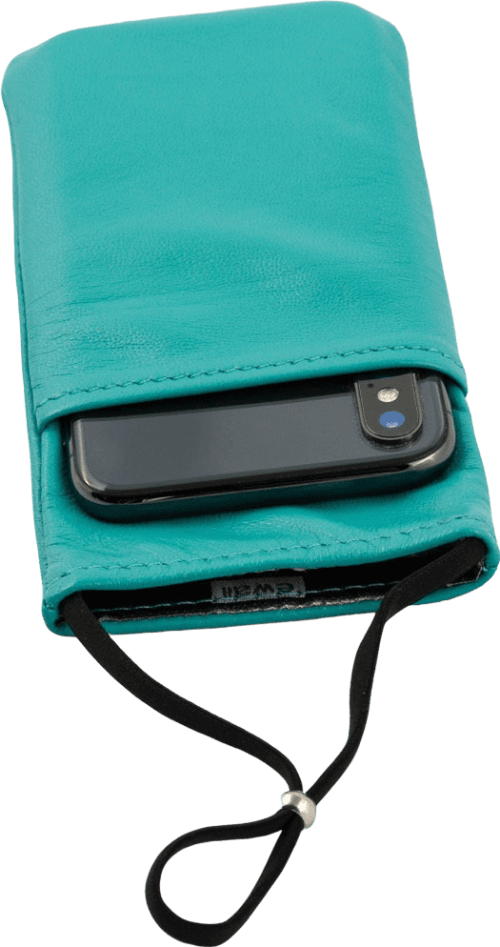 eWall Handytasche Leder türkis